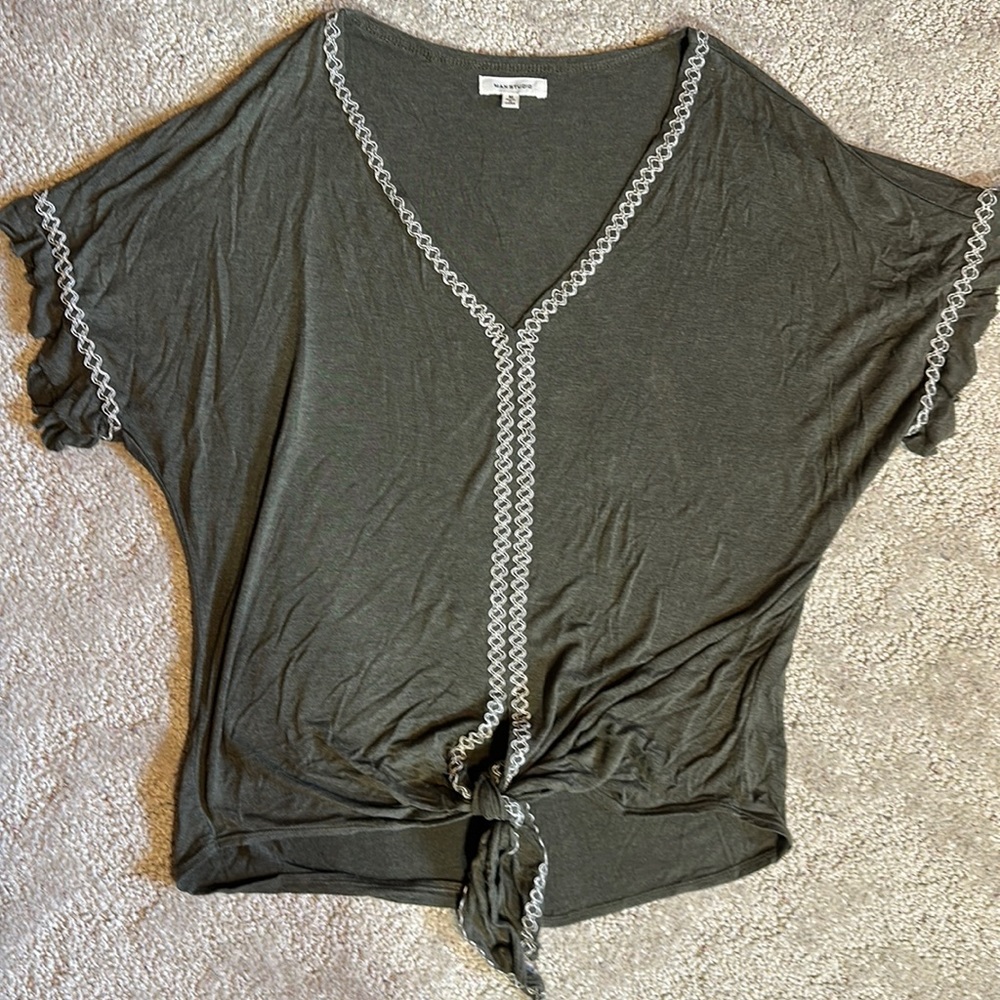 Max Studio Tie Waist top
